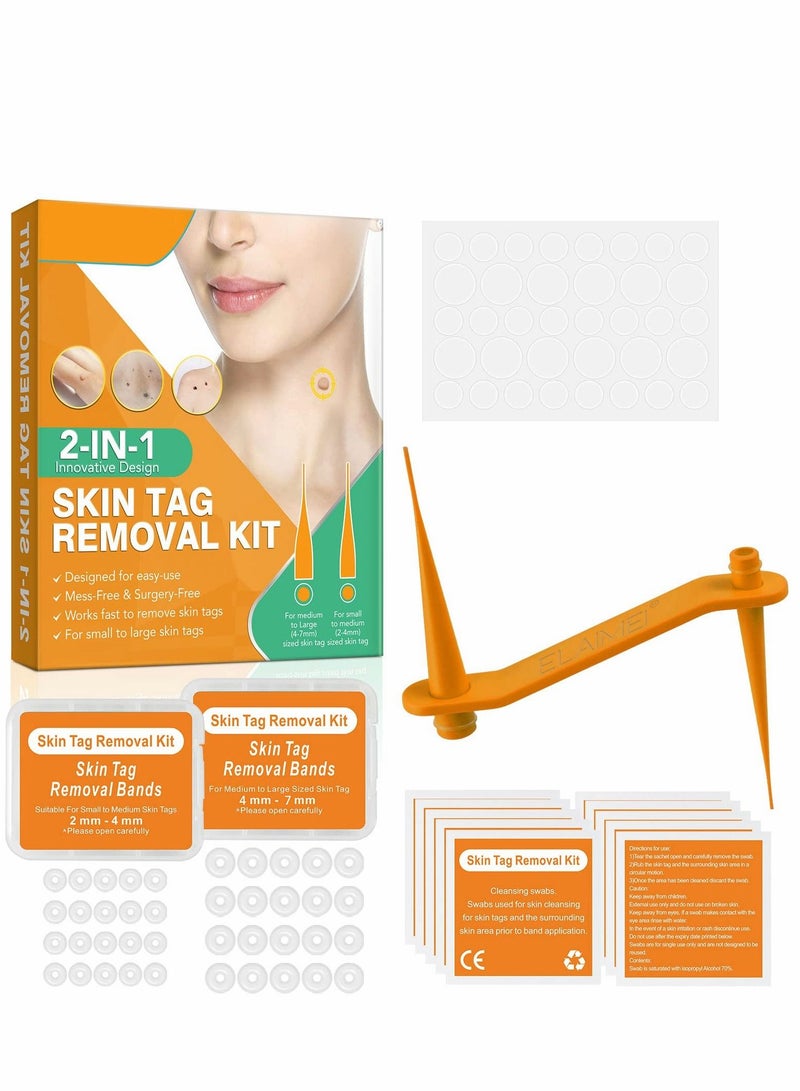 Excefore Skin-Tag-Remover, 2 in-1 Skin-Tag-Removal Device Kit for Small to Large Size (2mm-7mm) Skin-Tags, Painless Remover-Tags for Most Body Parts - Image 1