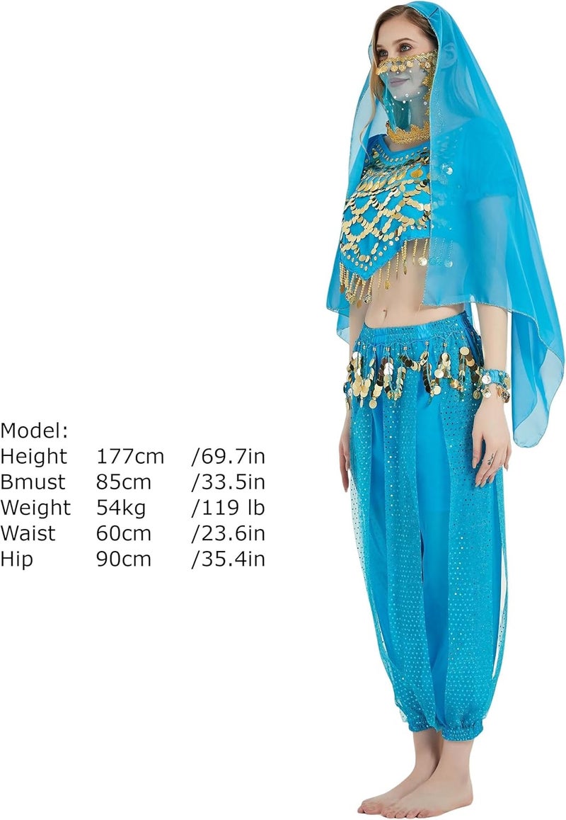 Astage Lady Belly Dancer Costume Halloweem Performance Wear All Sets - Image 2