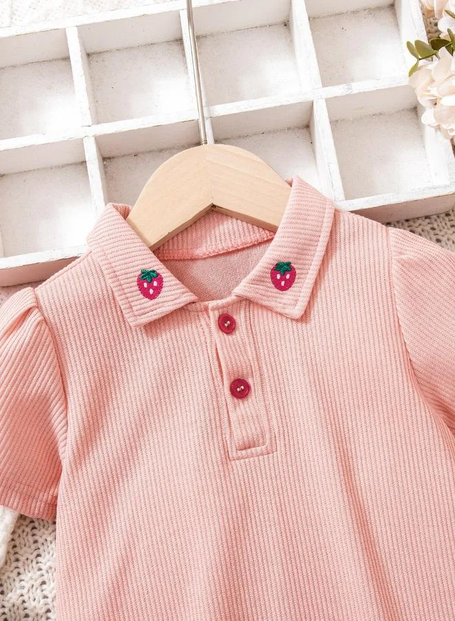 Take Two  Girls Texture Puff Sleeve Ruffle Hem Dress for Women | Best Price UAE