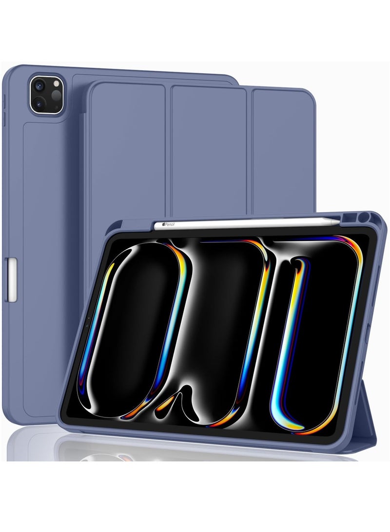 ELTRAZONE 2024 iPad Pro 11" Case (M4, 5th Gen) - Smart Case with Pencil Holder, Touch ID Support, Auto Wake/Sleep Function (Lavender) - Image 1