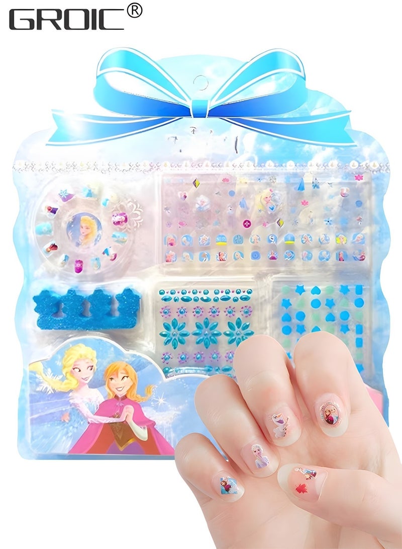 GROIC Kids Stickers,Design Kit with Art Stickers & Makeup Craft Kits for Girls Kids,Self Adhesive Decor,Art Activity Set,Girls Dress Up Toys  - Image 1