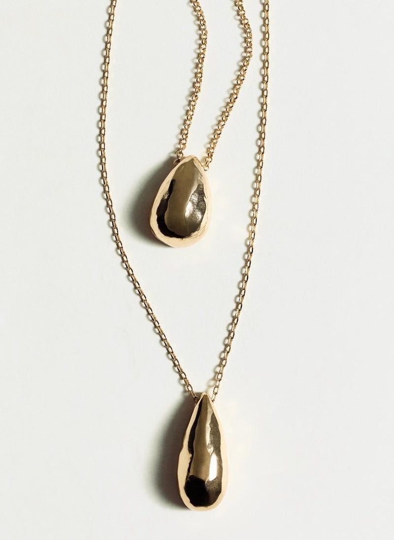 MANGO - Double-Drop Pendant Necklace - Image 1