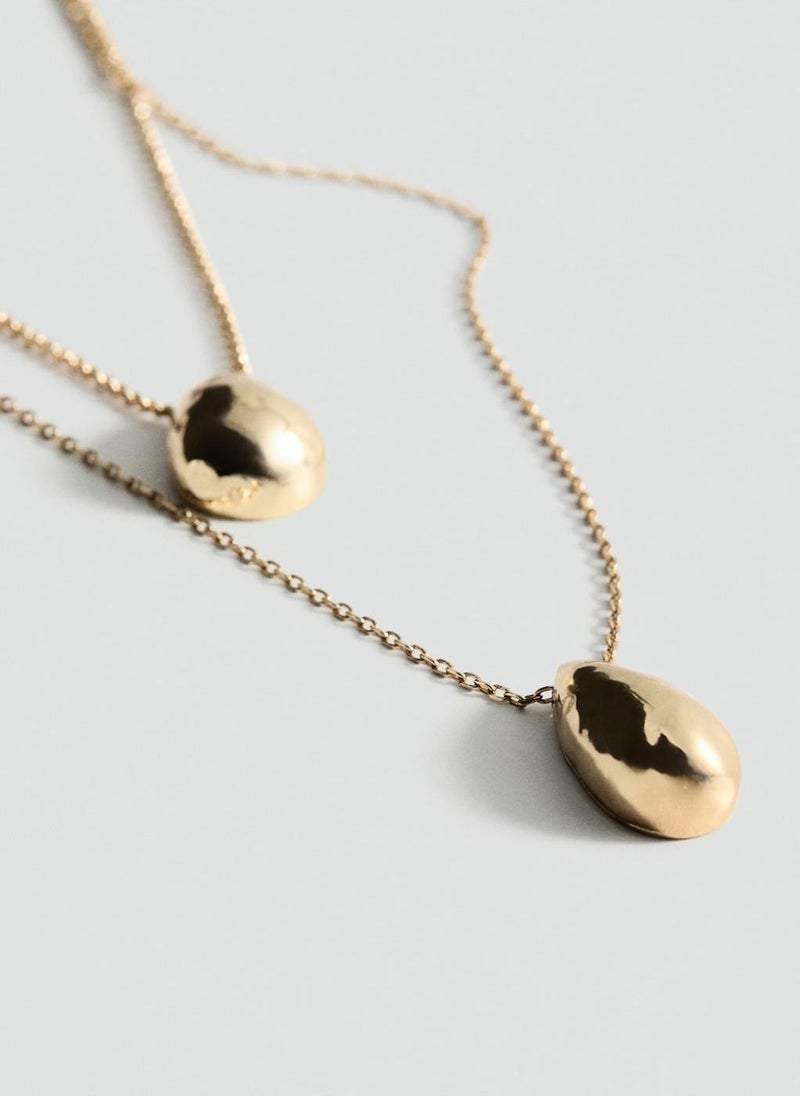 MANGO - Double-Drop Pendant Necklace - Image 1