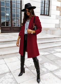 Loquat Autumn And Winter New Fashion Solid Color Wool Overcoat  - Image 2