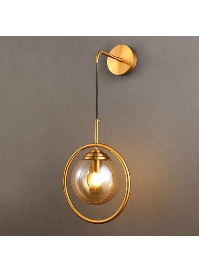 AFN Modern Decorative Wall Light with Glass Shade and Hanging Design for Living Room Bedroom Bedside Hallway, Energy Efficient Wall Mounted Accent Lighting Fixture - Image 1