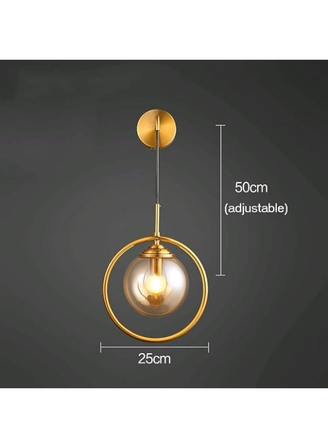 AFN Modern Decorative Wall Light with Glass Shade and Hanging Design for Living Room Bedroom Bedside Hallway, Energy Efficient Wall Mounted Accent Lighting Fixture - Image 4