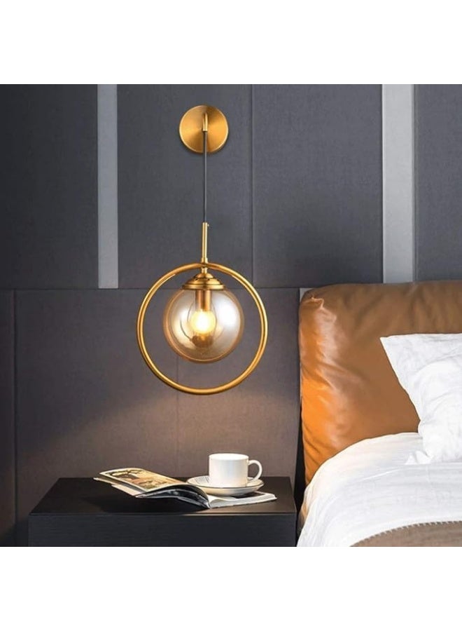 AFN Modern Decorative Wall Light with Glass Shade and Hanging Design for Living Room Bedroom Bedside Hallway, Energy Efficient Wall Mounted Accent Lighting Fixture - Image 5