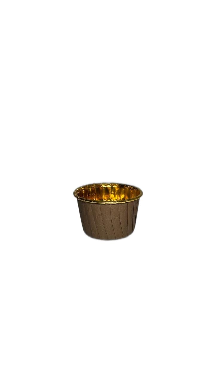 Baekence Choco Lava Mould Cake Mould Chocolava Baking Mould Brown Golden Pack of 500 pcs - Image 3