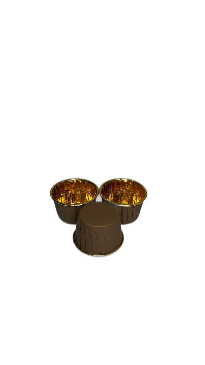 Baekence Choco Lava Mould Cake Mould Chocolava Baking Mould Brown Golden Pack of 500 pcs - Image 2
