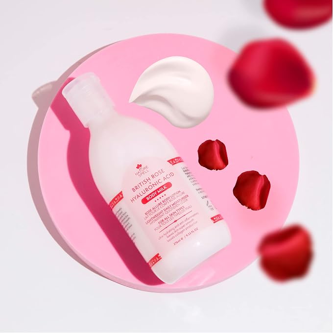 Nature Spell British Rose Body Lotion  Rose Allure Body Milk 276ml - Infused with Hyaluronic Acid - Instant Hydration  Suitable for all Skin Types - 100% Vegan  Made in the UK - Image 2