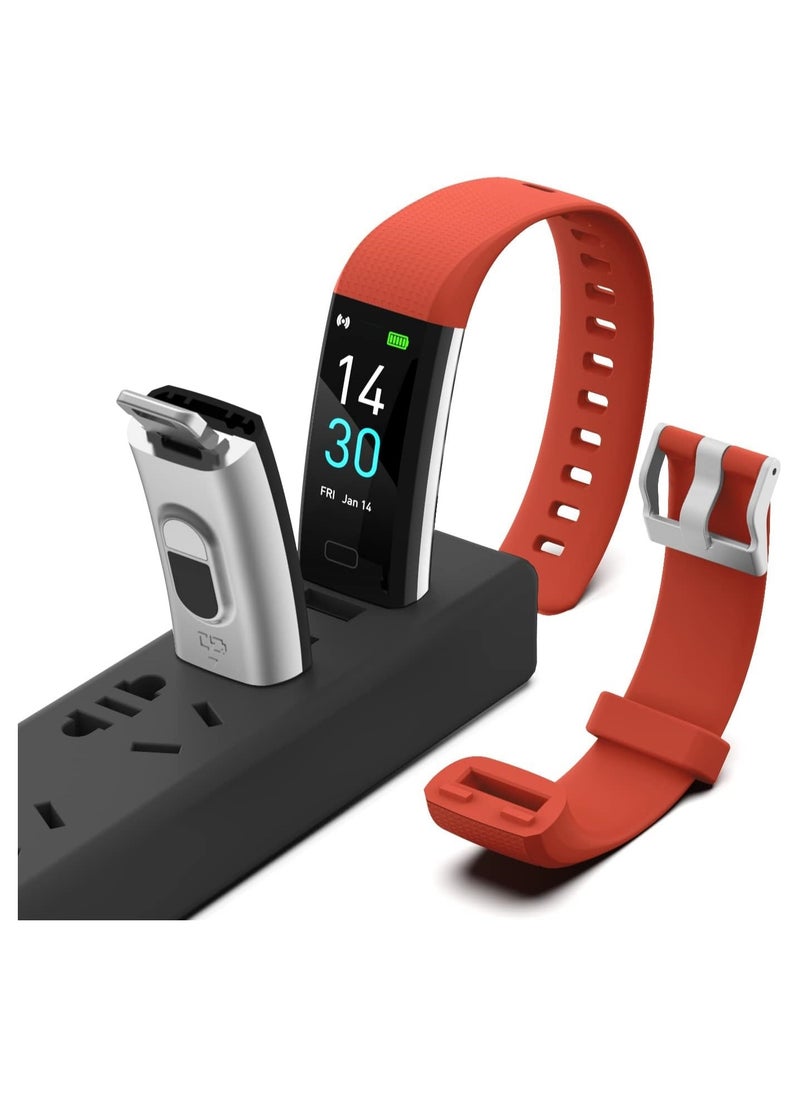 W4YOU - Fitness Tracker with Step Counter ,Calories,Stopwatch,IP68,Health Tracker with Heart Rate Monitor,Sleep Tracker,Blood Oxygen,Temperature,Smartwatch,Camera Control, Message Notifications - Image 1