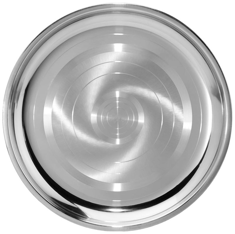 Neelam Neelam Stainless Steel 12, 22 Gauge, Diamond Plate, 27.5 cm, Dishwasher Safe, Durable & Elegant Round Plate for Serving, Perfect for Daily Use, Parties, Special Occasion, Stylish Look, Sliver - Image 1