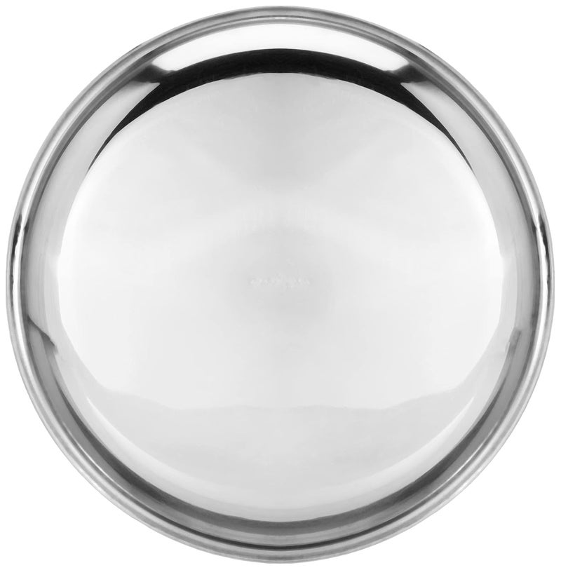 Neelam Neelam Stainless Steel 12, 22 Gauge, Diamond Plate, 27.5 cm, Dishwasher Safe, Durable & Elegant Round Plate for Serving, Perfect for Daily Use, Parties, Special Occasion, Stylish Look, Sliver - Image 3