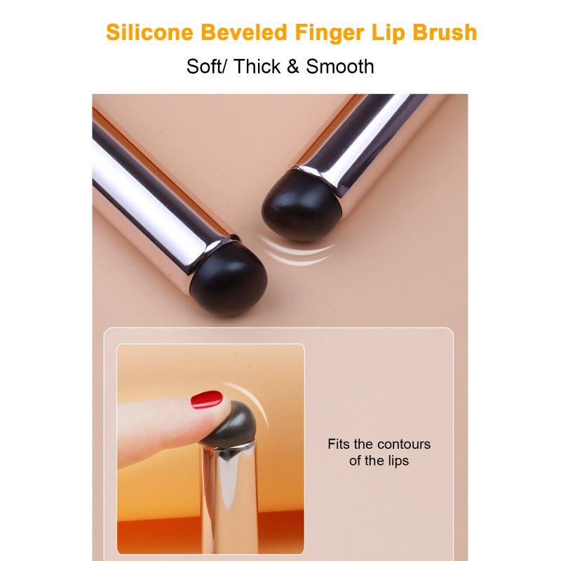 Silicone Makeup Brush Silicone Lipstick Brush Highlighting Brush Finger Portable Lip Brush Beauty Tools - Image 2