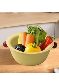 SYOSI Sink Drain Colander, Double Layer Sink Strainer with Smooth Surface, Long Lasting Drainer Basket, Portable Dish Cleaning Strainer, Colander Set for Cleaning Washing Mixing for Fruit Food Vegetables  - Image 3