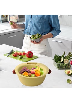 SYOSI Sink Drain Colander, Double Layer Sink Strainer with Smooth Surface, Long Lasting Drainer Basket, Portable Dish Cleaning Strainer, Colander Set for Cleaning Washing Mixing for Fruit Food Vegetables  - Image 5