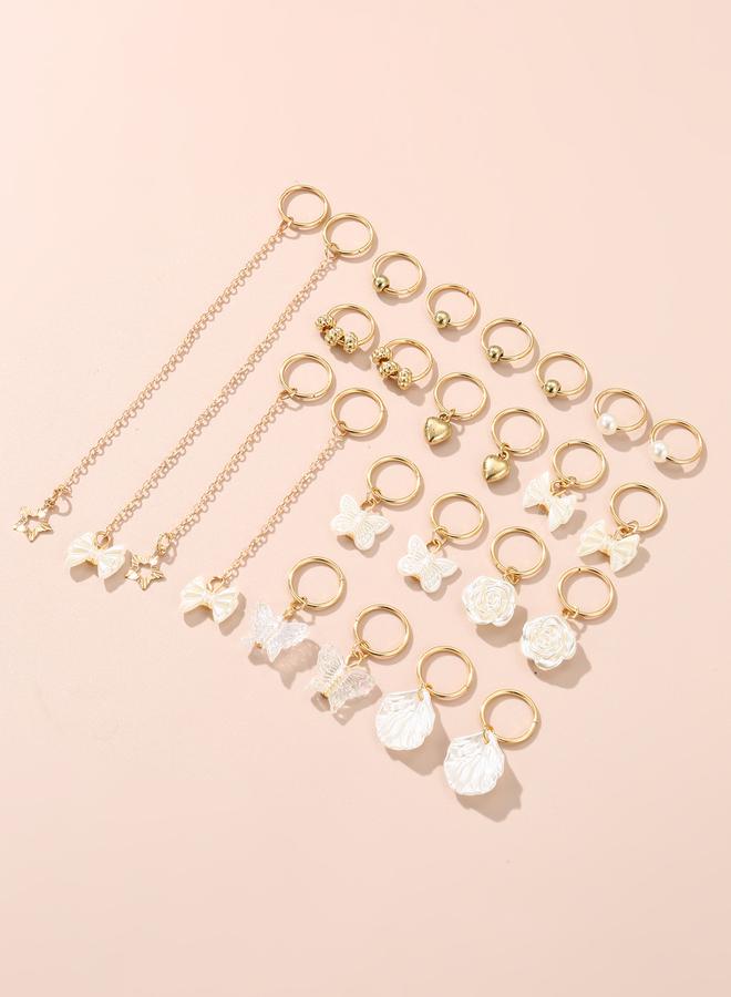 تايك تو مجموعة من 24 خاتم شعر منمق - Image 3