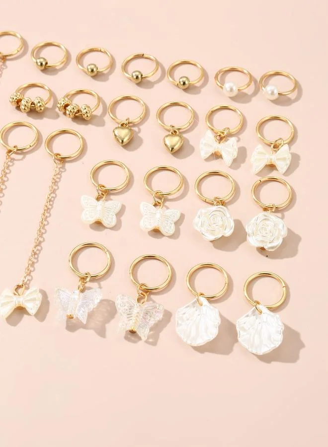 تايك تو مجموعة من 24 خاتم شعر منمق