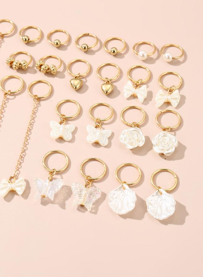 تايك تو مجموعة من 24 خاتم شعر منمق - Image 2