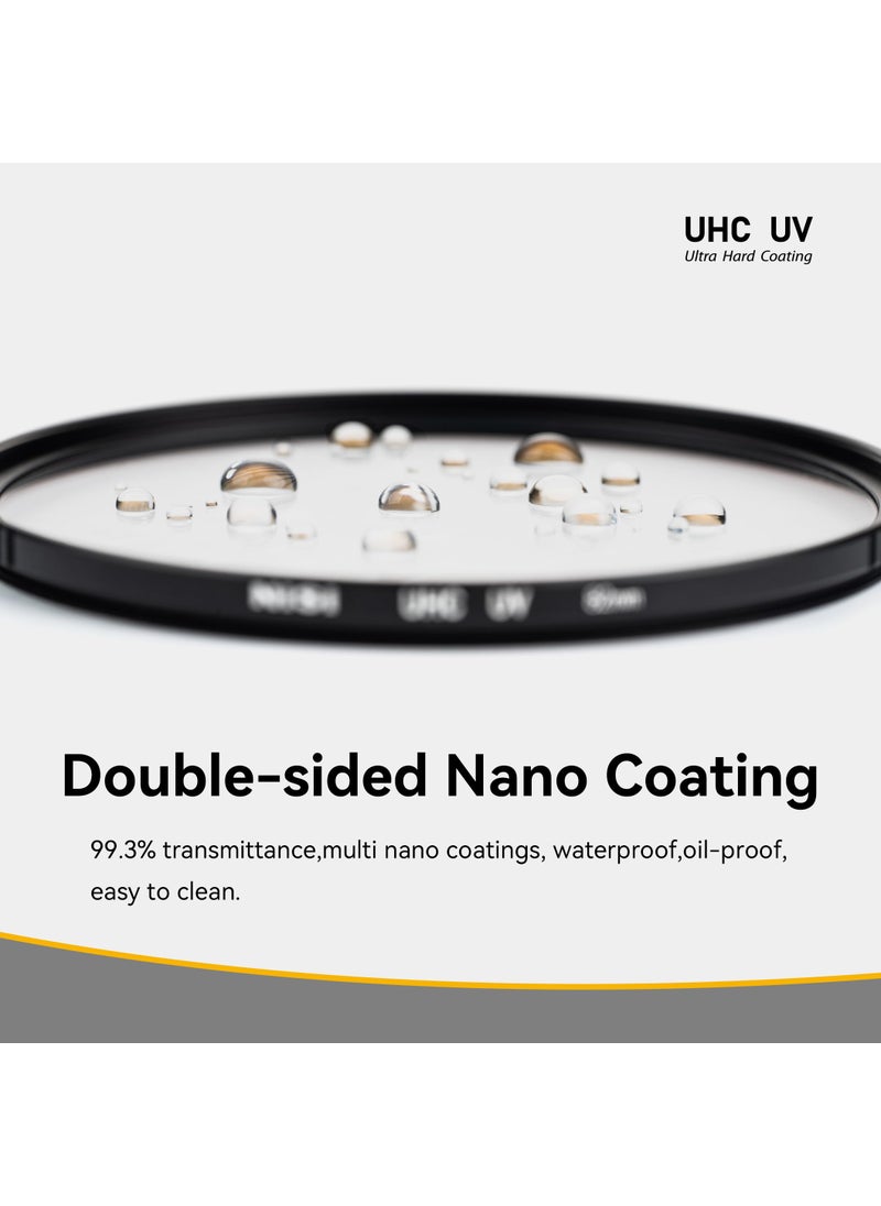 NiSi NiSi 46mm UHC UV Protection Filter - Ultra Hard Multi-Layer Nano Coatings, UHD, Hydrophobic, Scratch Resistant  - Image 4