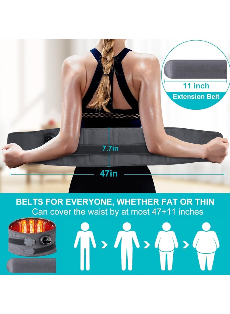 Loquat Cordless Heating Pad for Back Pain ReliefLumbar Massaager with Heat, Heated BackBelt Abdomen Warmer Lumbar Support,Rechargeable Heating Massage - Image 3