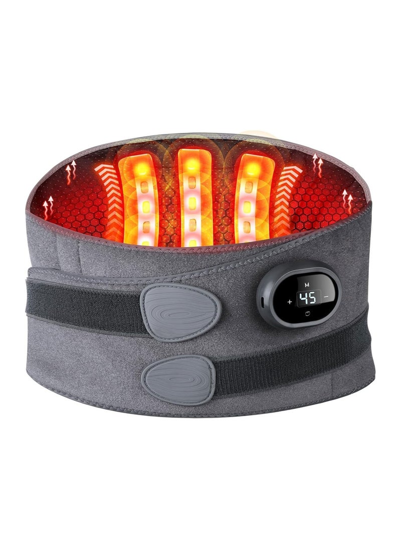 Loquat Cordless Heating Pad for Back Pain ReliefLumbar Massaager with Heat, Heated BackBelt Abdomen Warmer Lumbar Support,Rechargeable Heating Massage - Image 1