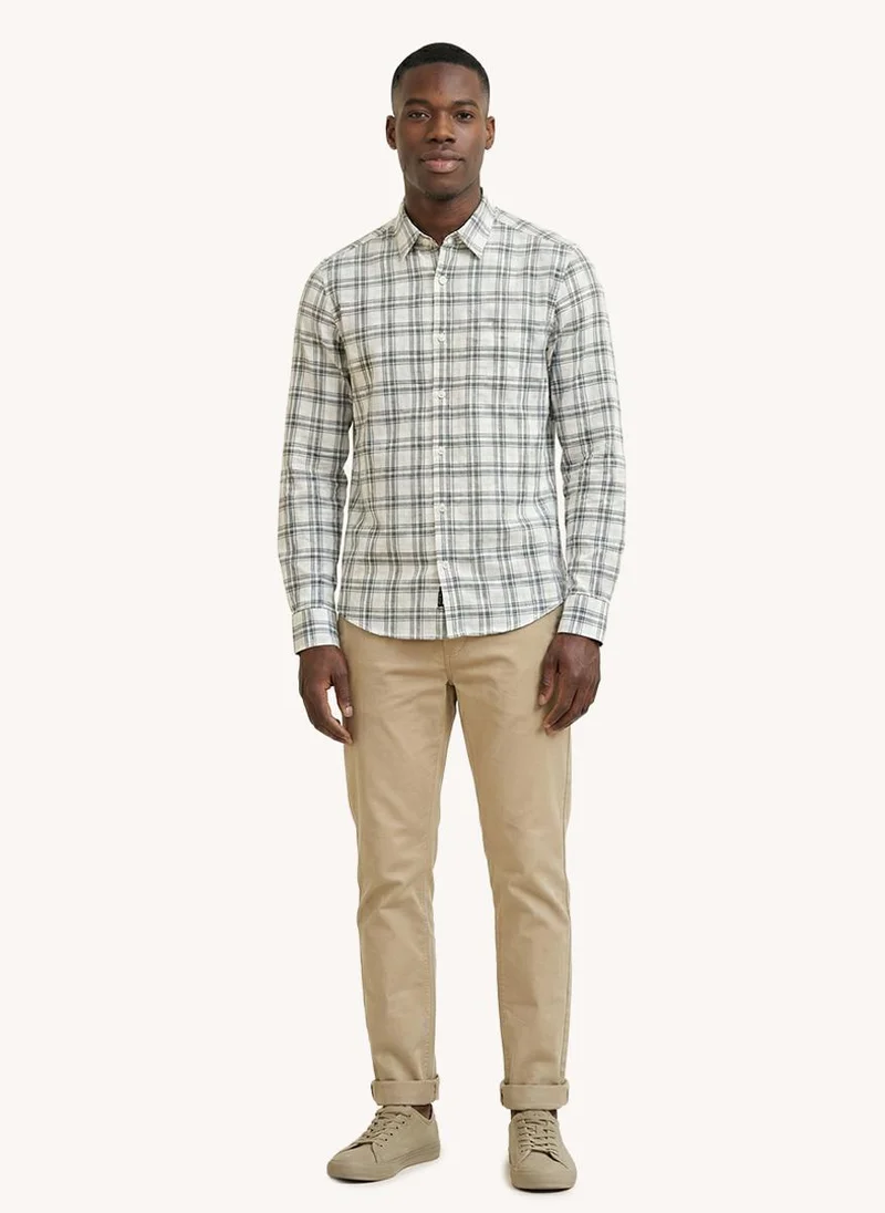 Nautica  Men Dyed Cotton Long Sleeve Shirt for Comfortable Casual and Weekend Wear - Green for Men | Best Price UAE
