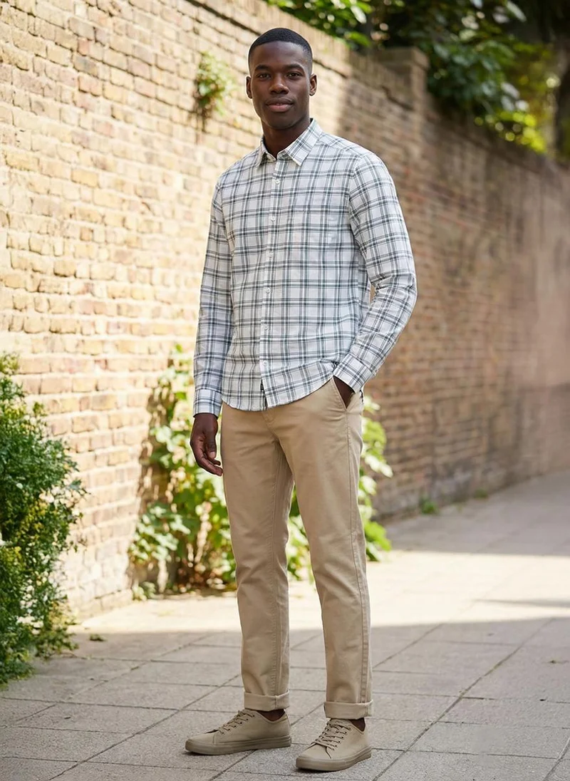 Nautica  Men Dyed Cotton Long Sleeve Shirt for Comfortable Casual and Weekend Wear - Green for Men | Best Price UAE