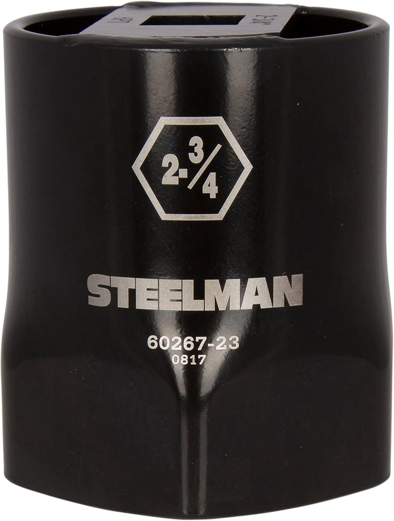 2-3/4-Inch 6-Point Locknut Socket, 3/4-Inch Drive, Install and Remove Wheel Bearing Locknuts, Laser Etched, Powder-Coated Steel