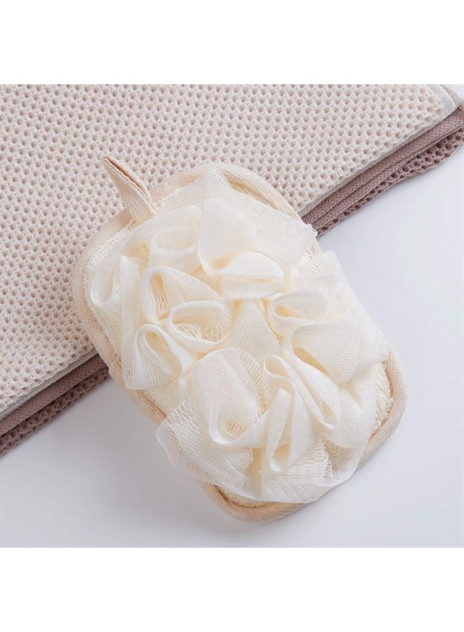 mikimini Bath Mitt for Women, Bath Pouf Mesh Brushes 1 PC Upgraded Version | Loofah Sponge & Exfoliating Pad 2 in 1 Professional Design | Exfoliating Gently with The Elastic (1 Pack) - Image 1