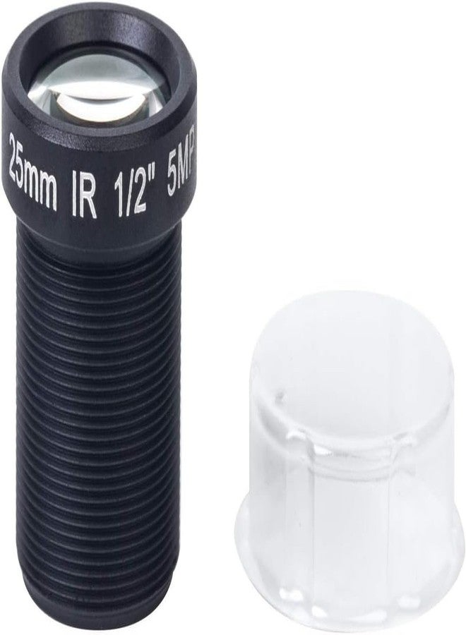 REES52 RPi HD 5.0Megapixel 25mm IR CCTV Lens 1/2" For HD IP AHD CCTV Camera Lens F2.4 M12 Mount Fixed Iris Long Viewing Distance Upto 50m - Image 1