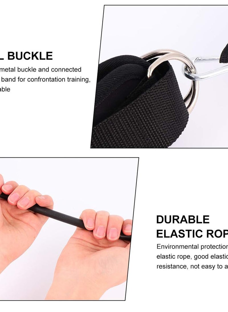 Rightsure - Fitness Ankle Straps Set,Cable Machines Ankle Straps,Adjustable Breathable Ankle Straps with Fixed Rope and Elastic Strings, Ankle Cable Attachments Ankle Cuffs for Gym Home,Legs Glutes and Abs - Image 1