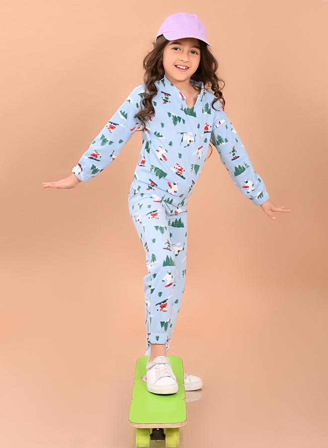 ليل بيكس مجموعة من جوغر مع سويت شيرت فليس بطبعة جرافيك - Image 2