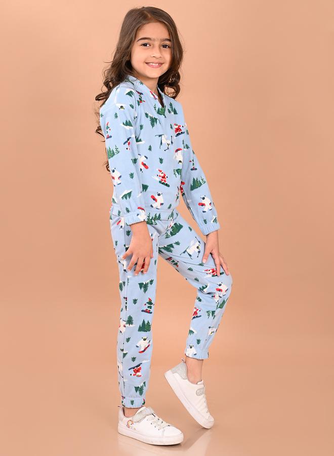 ليل بيكس مجموعة من جوغر مع سويت شيرت فليس بطبعة جرافيك - Image 4