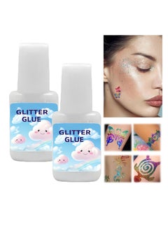 KASTWAVE Glitter Glue for Body, 2PCS Temporary Tattoo Glue, Body Painting Art Glue, Safe & Skin-Friendly, Simple to Apply & Remove, Ideal for Halloween, Party, Costume Events & Makeup  - Image 1