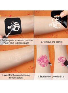 KASTWAVE Glitter Glue for Body, 2PCS Temporary Tattoo Glue, Body Painting Art Glue, Safe & Skin-Friendly, Simple to Apply & Remove, Ideal for Halloween, Party, Costume Events & Makeup  - Image 5
