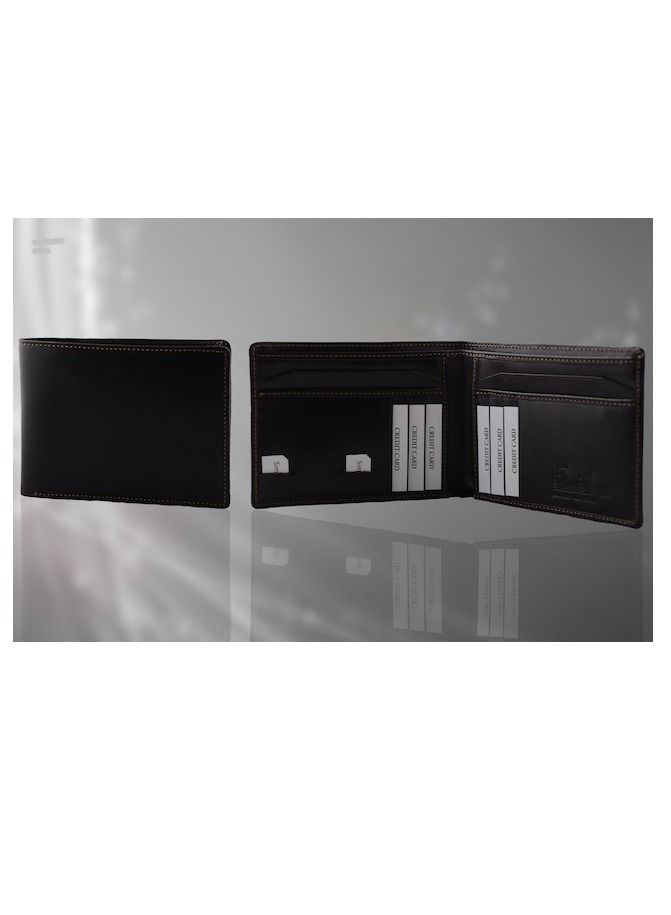 Three Angels محفظة رجالية من الجلد الطبيعي بتصميم جديد - Image 1