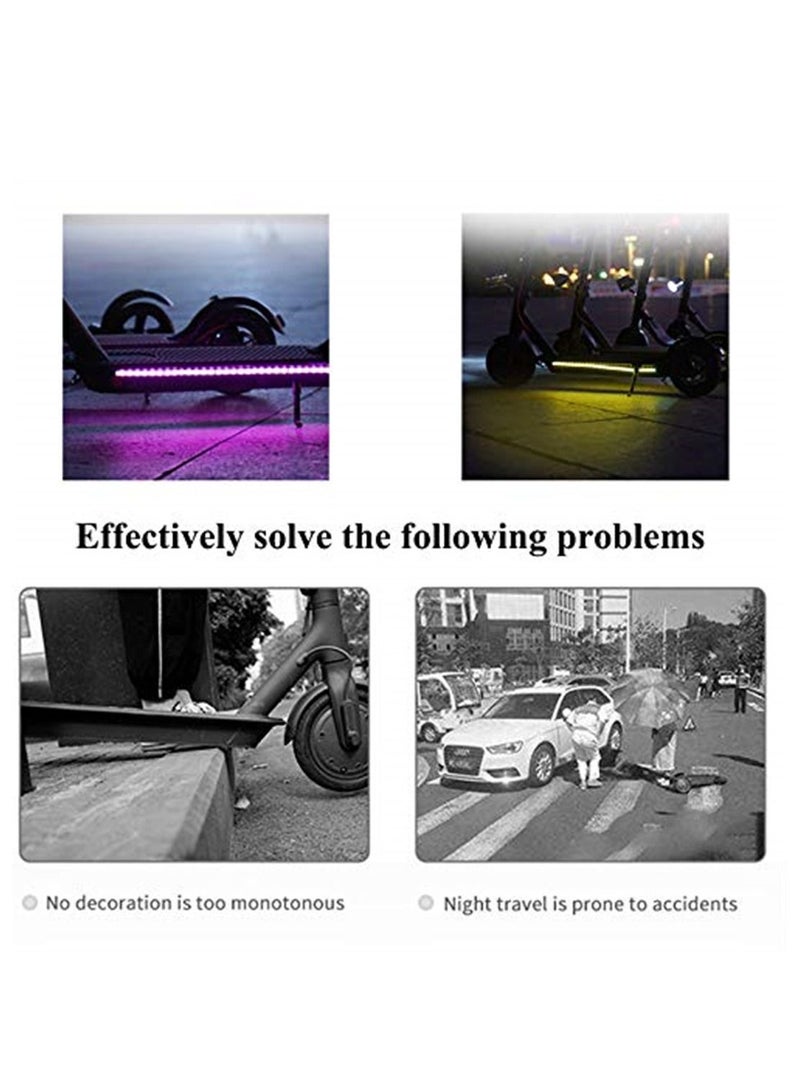 Generic Scooter LED Light Strip Waterproof Chassis Colorful Night Safe Cycling Bar Lamp Skateboard Decorative Night Light For Xiaomi Mijia M365 Electric Scooter Skateboard  - Image 2