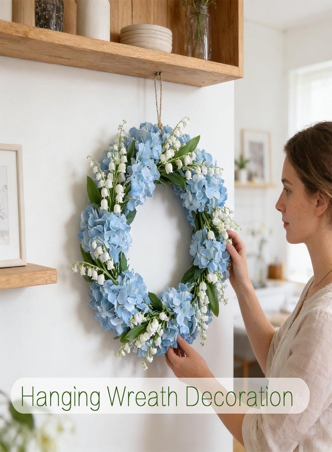 GREENTIME 6 Pack Blue Hydrangea Artificial Flowers 14.5 Inch 1 Head Large Fake Flowers for Spring Home Wreath DIY Decor Party Floral Arrangements Wedding Bouquets Outdoor Decor - Image 3