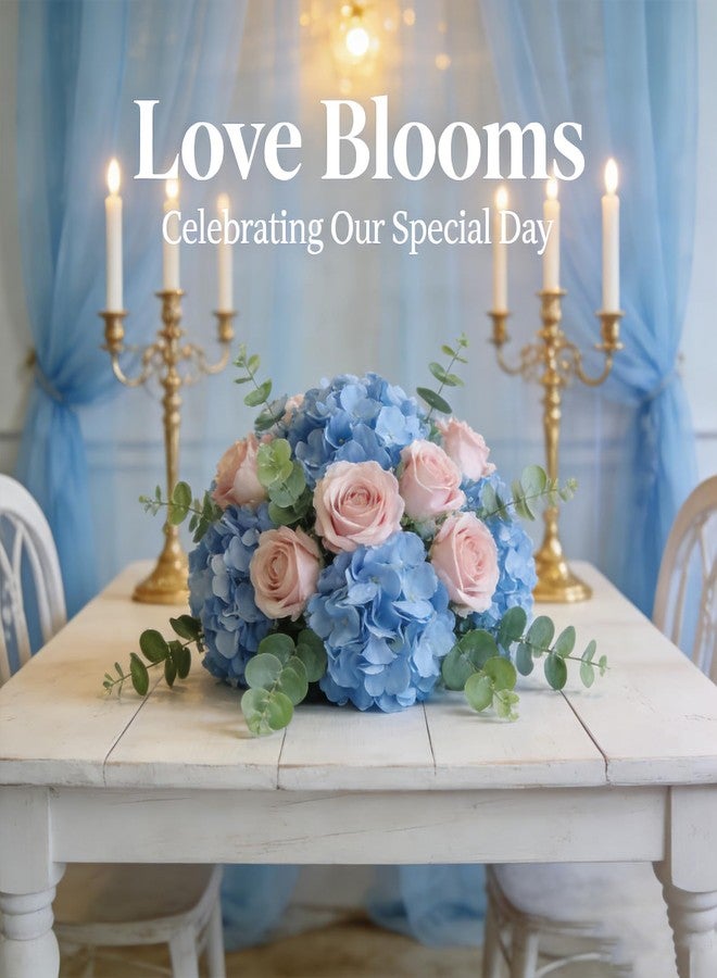 GREENTIME 6 Pack Blue Hydrangea Artificial Flowers 14.5 Inch 1 Head Large Fake Flowers for Spring Home Wreath DIY Decor Party Floral Arrangements Wedding Bouquets Outdoor Decor - Image 5
