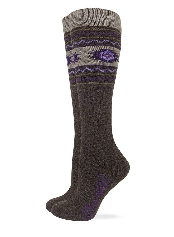 Wrangler Ladies Lightweight Merino Wool Blend Aztec Knee High Boot Socks 3 Pair (Assorted) - Image 2