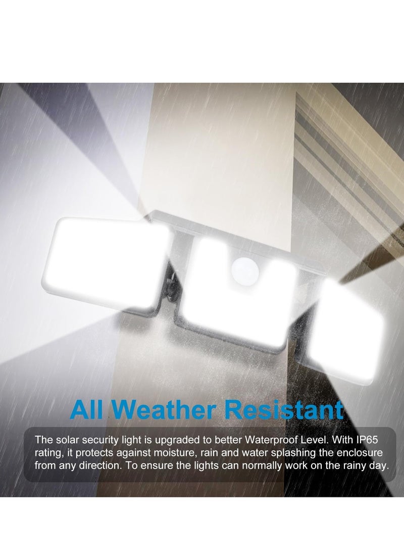 Generic - Solar Lights Outdoor, 2 Pack 233 LED High Brightness Cordless Solar Motion Sensor Lights; 3 Adjustable Heads, 270° Wide Angle Illumination, IP65 Waterproof, Security LED Flood Light(Daylight) - Image 1