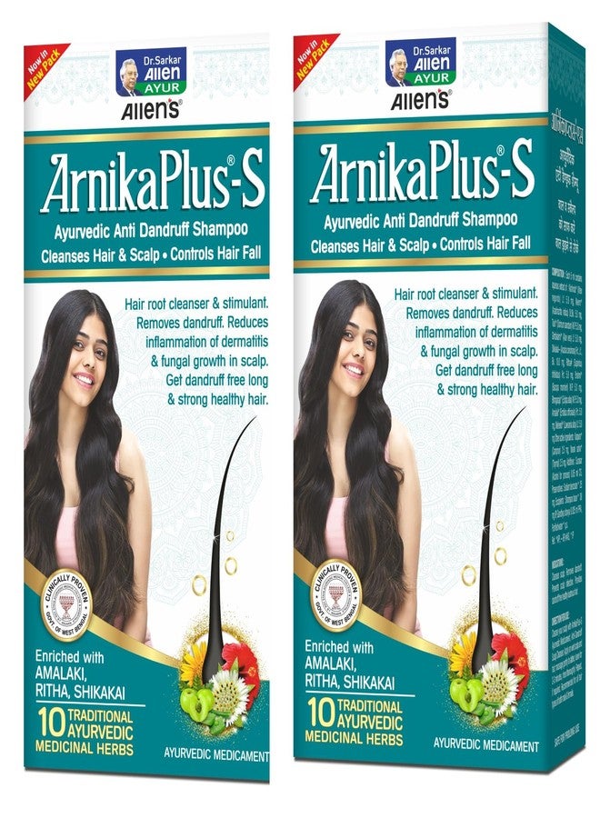 Allen's Arnikaplus Shampoo - Anti Dandruff Shampoo (100 ml x Pack of 2) - helps remove dandruff and reduce scalp infection. - Image 1