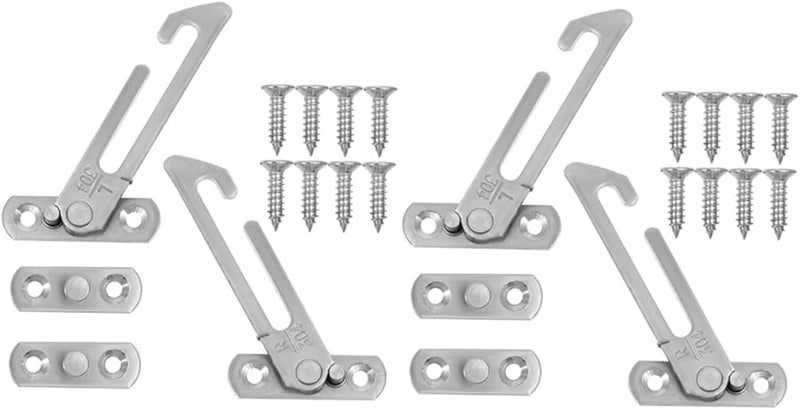 Window Safety Latch Child Proof Locks 4 Pack Sliding Window Hardware DIY Installation No Scratch - Image 2