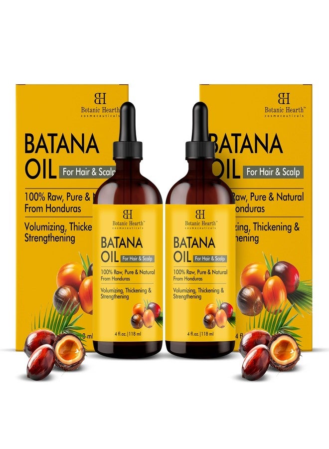 Botanic Hearth Weightless Dr Sebi Batana Oil For Hair And Scalp (Glass Bottle 4 Fl Oz, Set Of 2) | 100% Unrefined Oils From Honduras, Lightweight Hair Oil For Strengthening & Volumizing - Hair Tonic - Image 1