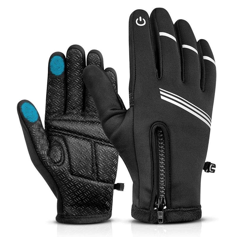 Hikenture Winter Cycling Gloves for Men and Women -Thermal Bike Gloves Full Finger(Black M) - Image 2