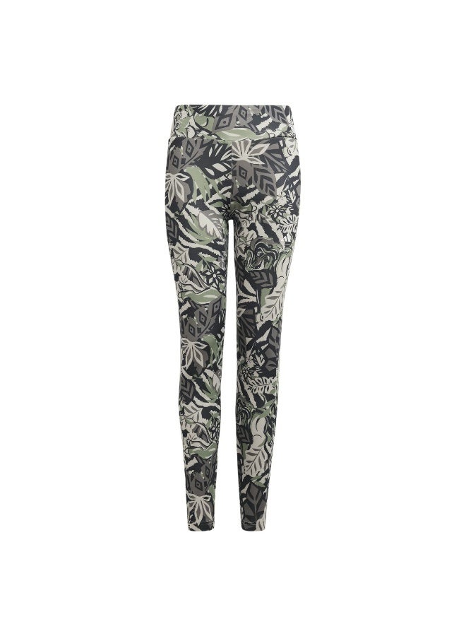 Adidas G Dy Lk Leg Green Training Tights 5-6Y - Image 2