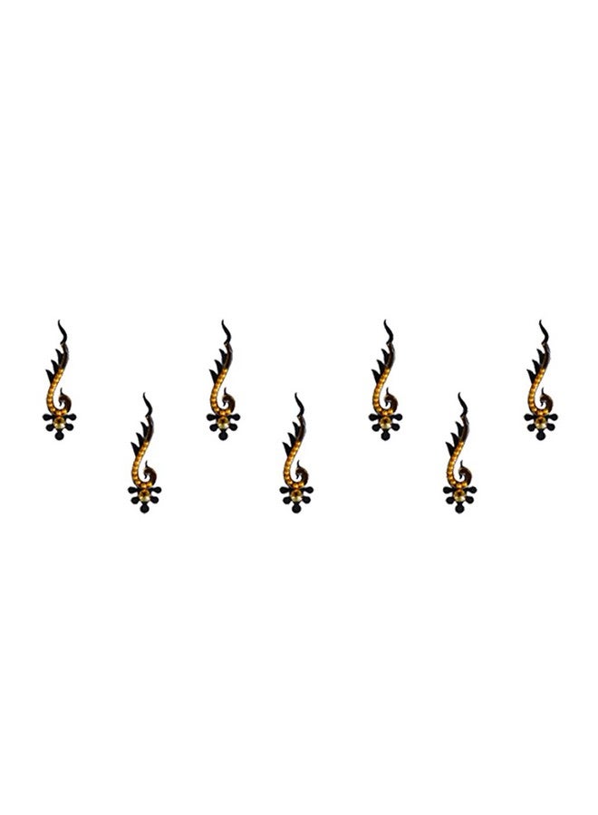 Comet Busters Beautiful Black Bindi With Golden Beads (BIN778) - Image 1