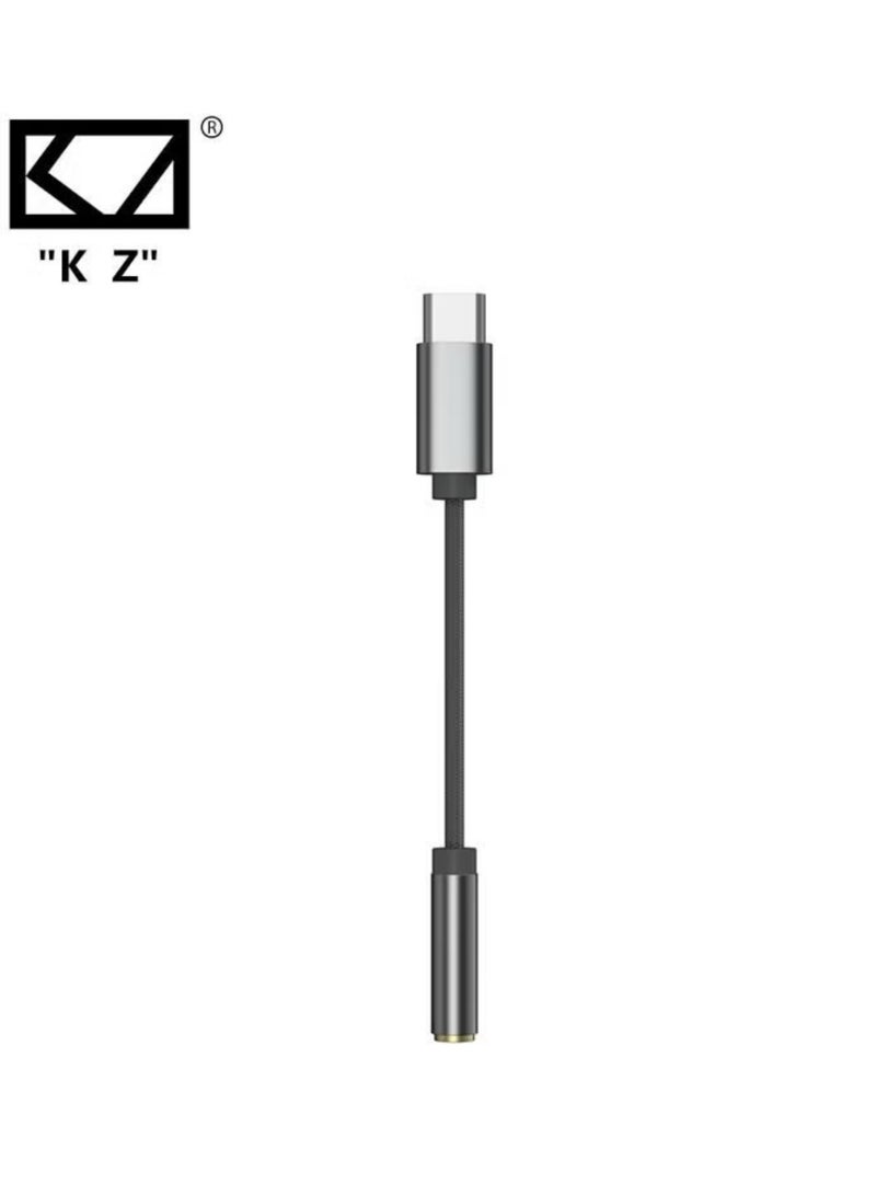 KZ AM01 USB-C to 3.5mm DAC Headphone Amplifier Adapter — Universal USB-C Hi-Res Audio Decoder with Dual Independent DAC & Amplifier Chips, Supports High-Impedance Headphones up to 600Ω — Compatible with USB-C Devices (Android, iPhone 15+/iPad, Laptops & Tablets) - Image 1