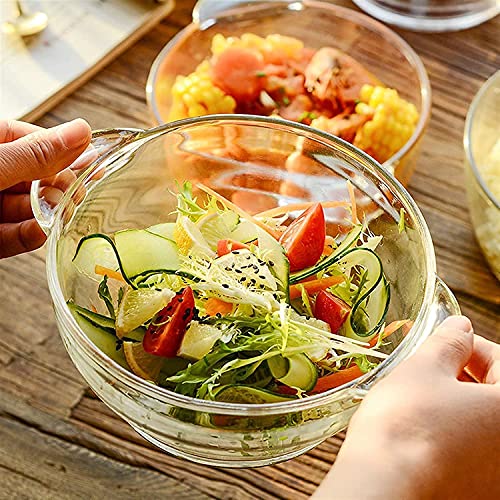 bellemax Deep Round Glass Casserole Oven and Microwave Safe Serving Bowl with See Through Top Lid - (1500 ML, Set of 3), Transparent - Image 5